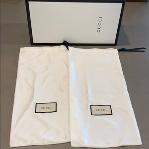 Authentic Gucci Shoe box and Dust Bags